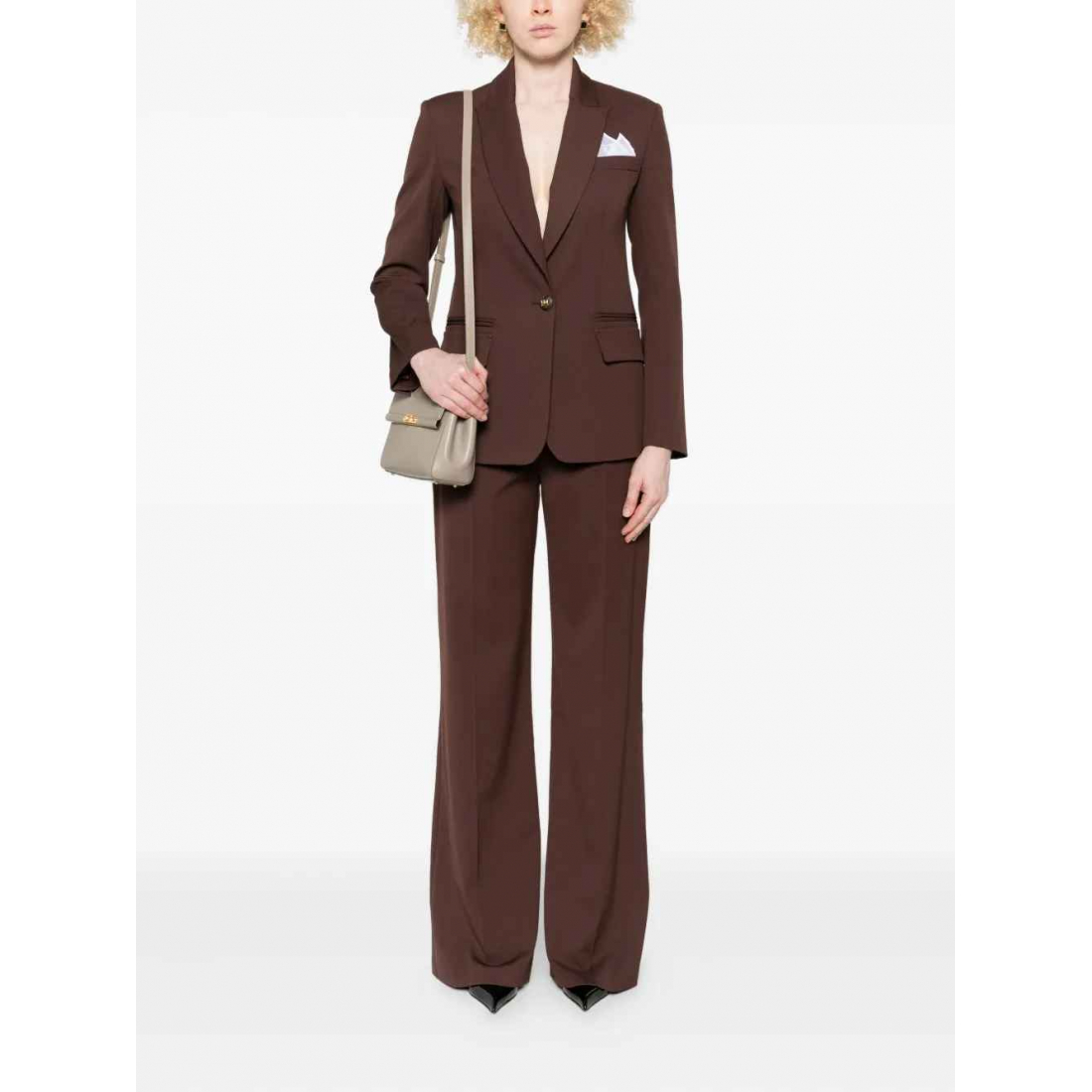 Pantalon 'Pleated Button-Detailed' pour Femmes