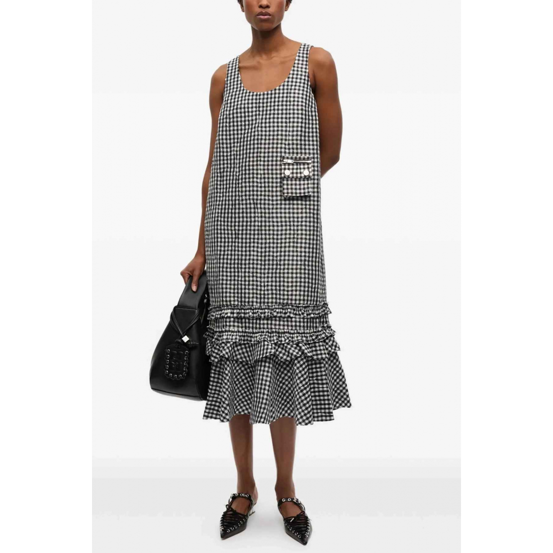 Robe 'Crinkled Check' pour Femmes