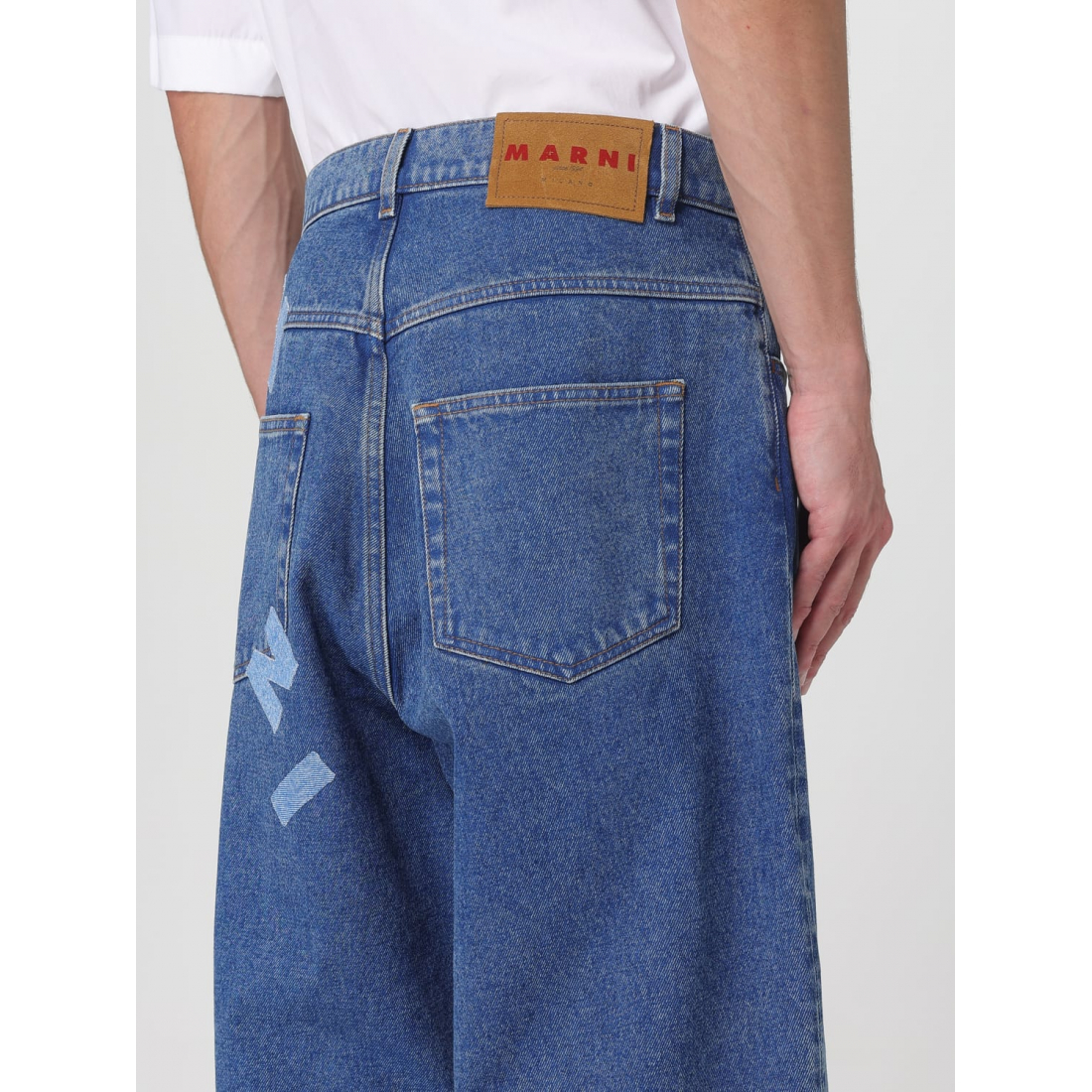 Jeans 'Logo-Patch' pour Hommes