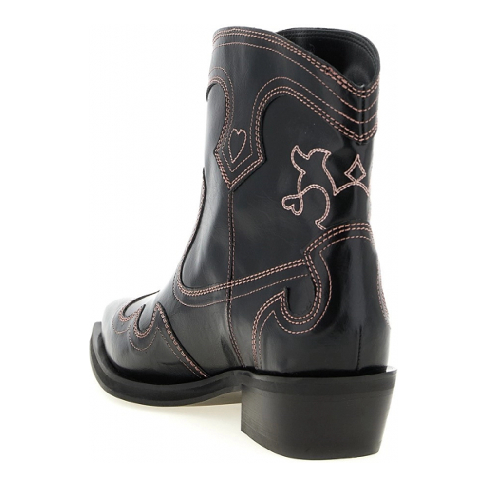 Bottines 'Low Shaft Embroidered Western' pour Femmes