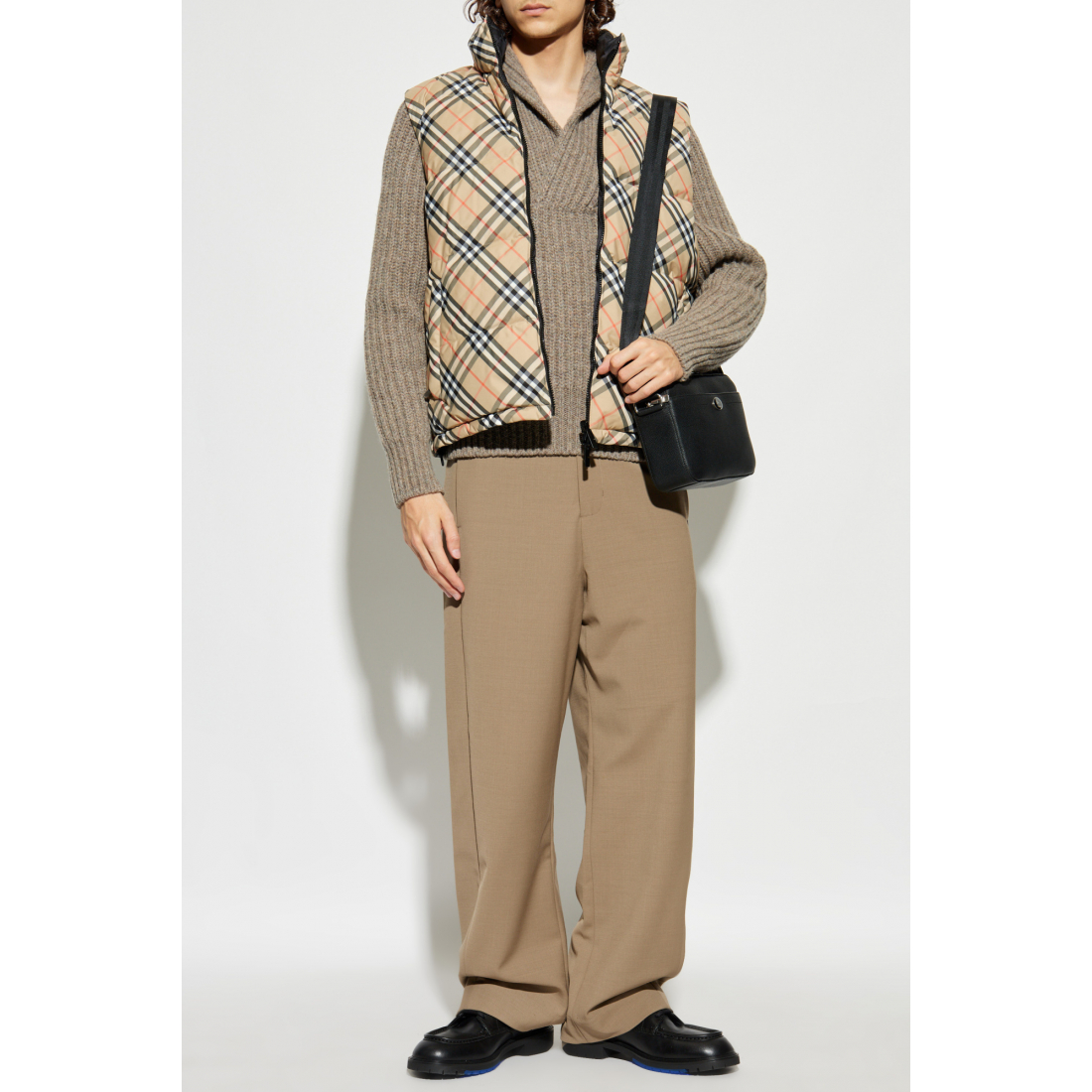 'Reversible check' Puffer-Weste für Herren