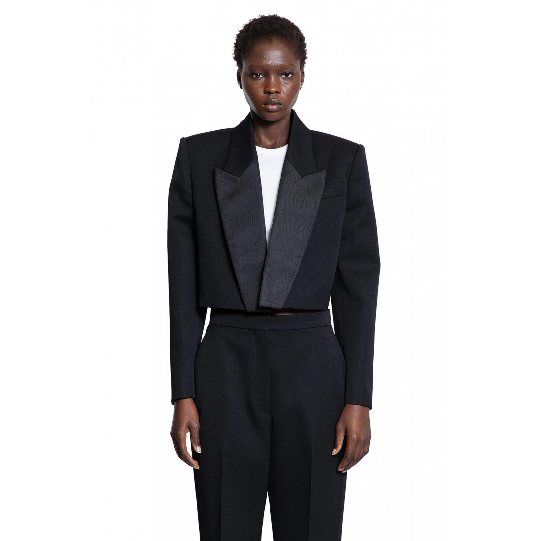 'Peak-Lapel Padded-Shoulder' Klassischer Blazer für Damen