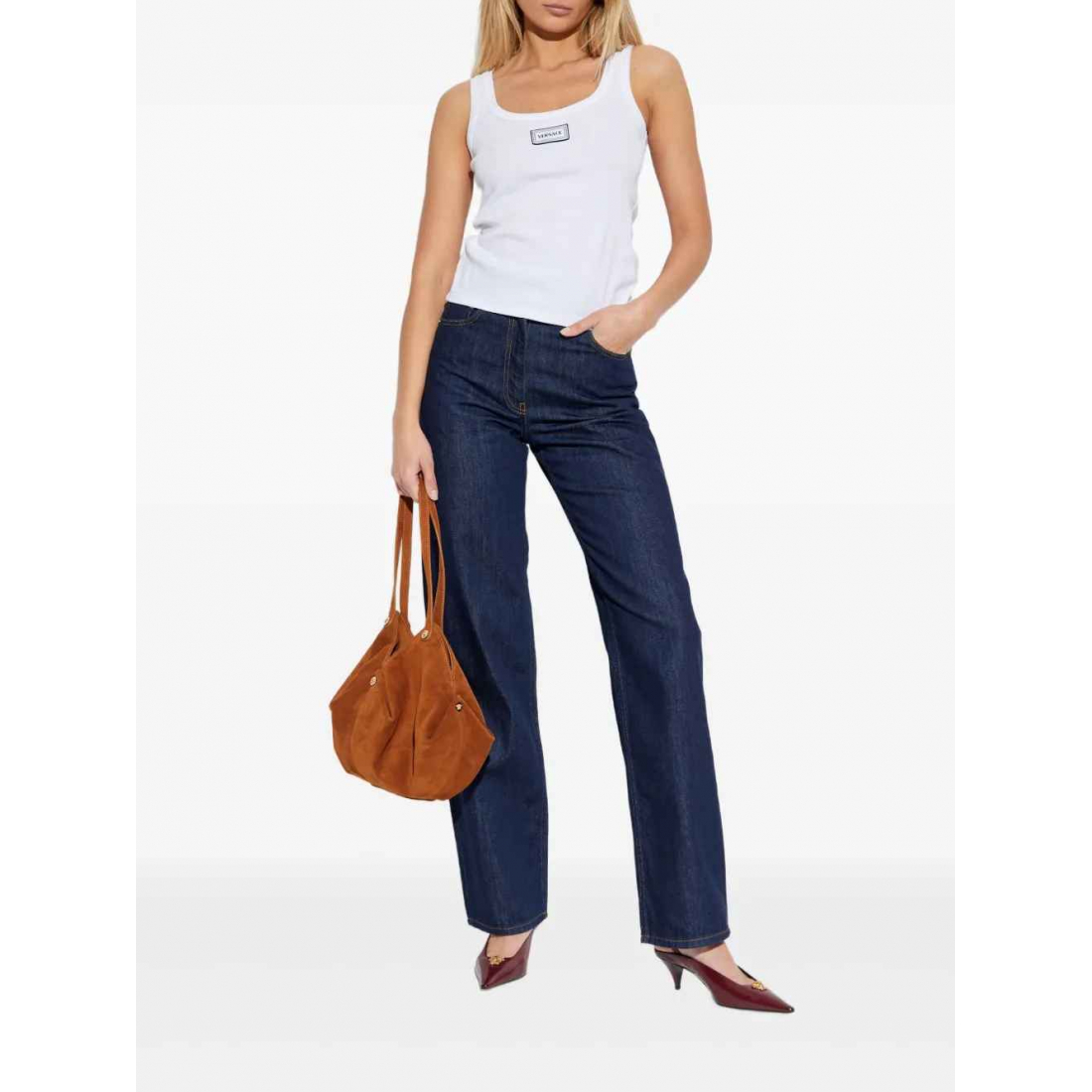 Top 'Logo-Embroidered' pour Femmes