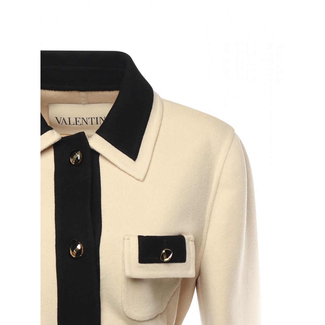 Manteau à ceinture 'Belted Contrast-Trim' pour Femmes