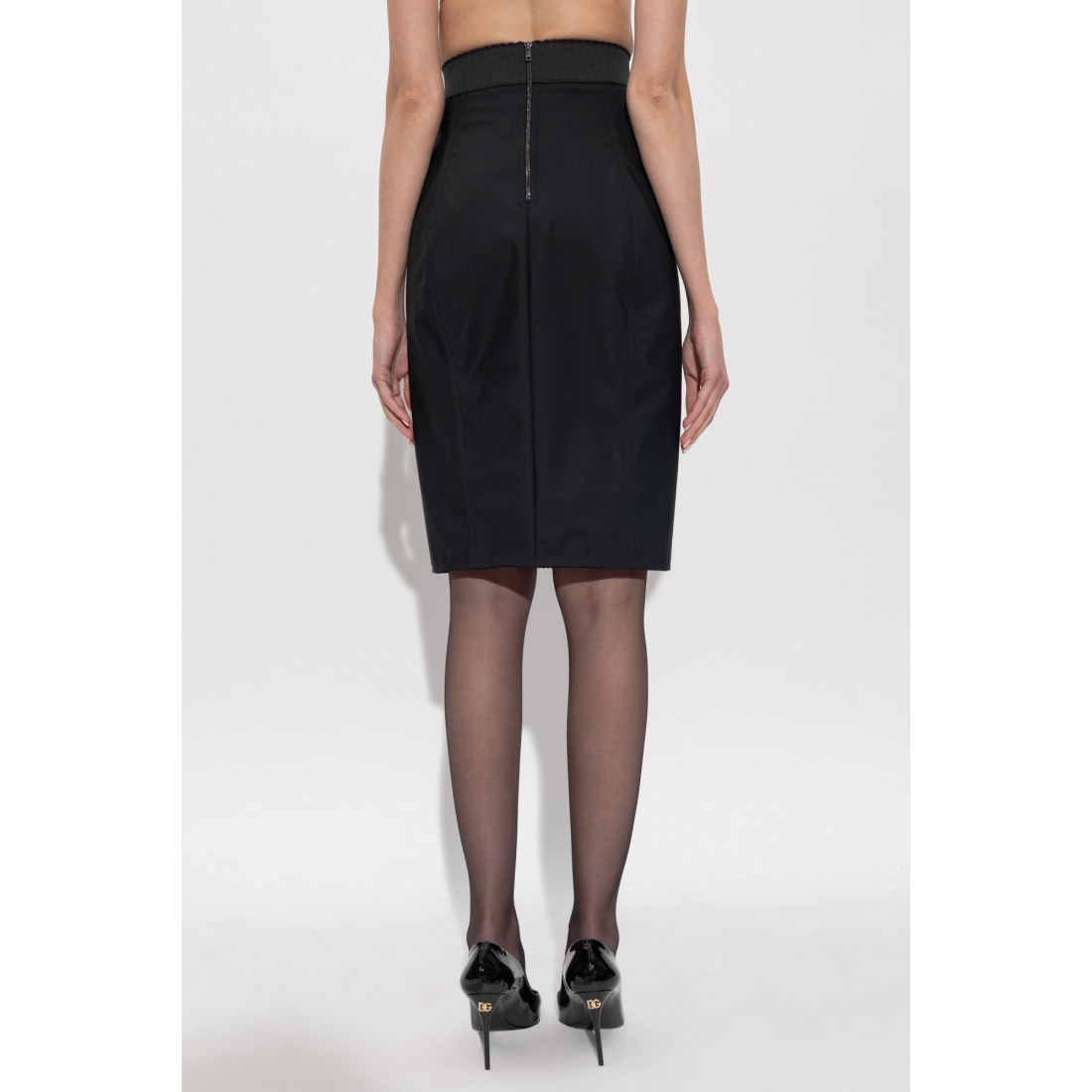 Jupe crayon 'Lace-Panel' pour Femmes