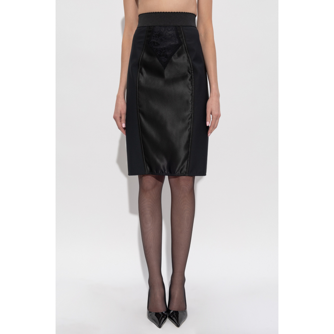 Jupe crayon 'Lace-Panel' pour Femmes