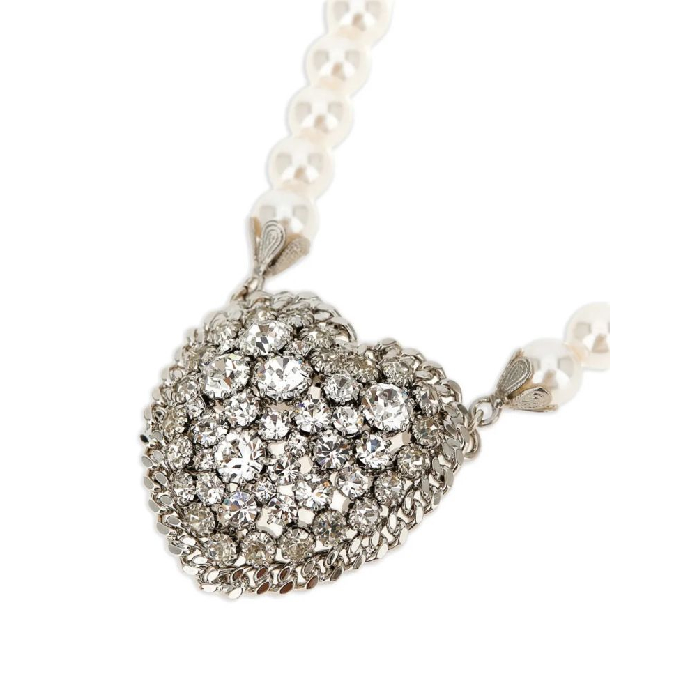 'Crystal-Embellished Heart' Halskette für Damen