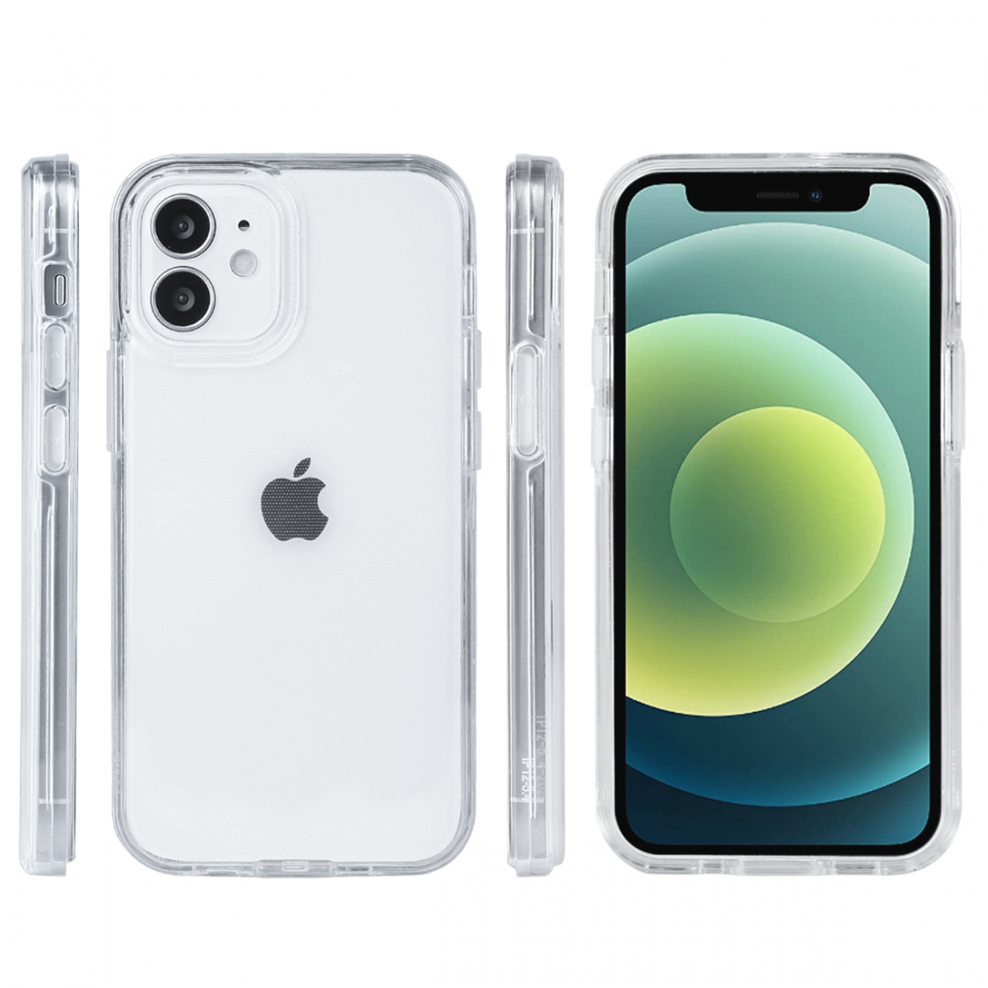 Coque Pour Iphone 12Mini - 2 En 1 (Contour Silicone Et Coque Pour En Dur)