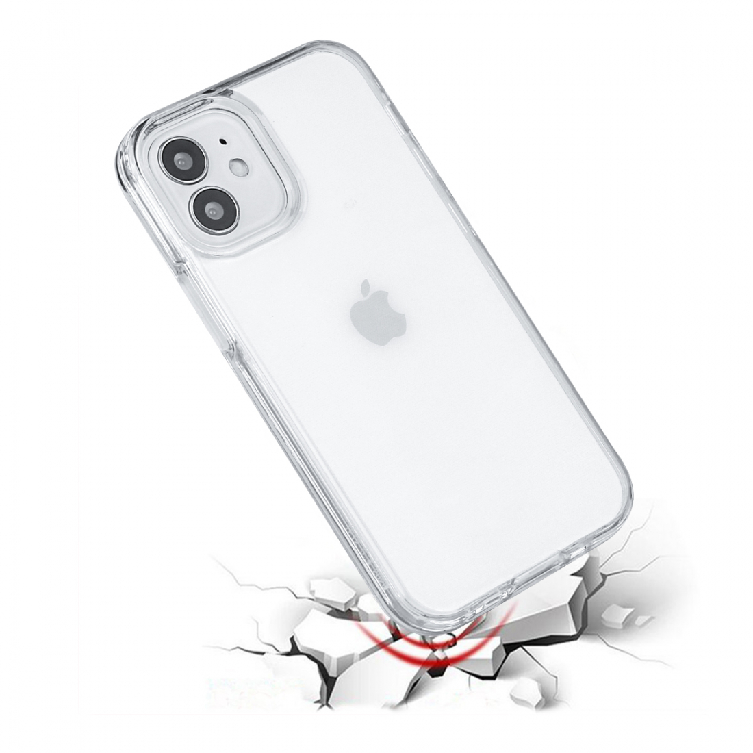 Coque Pour Iphone 12Mini - 2 En 1 (Contour Silicone Et Coque Pour En Dur)