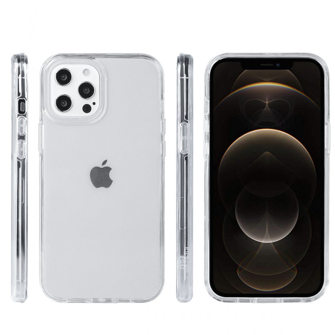 Coque Pour Iphone 12Pro Max - 2 En 1 (Contour Silicone Et Coque Pour En Dur)