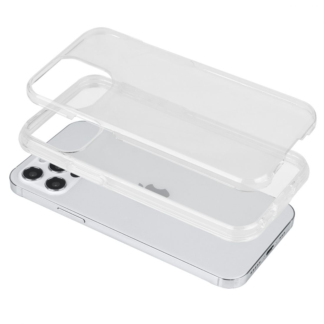 Coque Pour Iphone 12Pro Max - 2 En 1 (Contour Silicone Et Coque Pour En Dur)