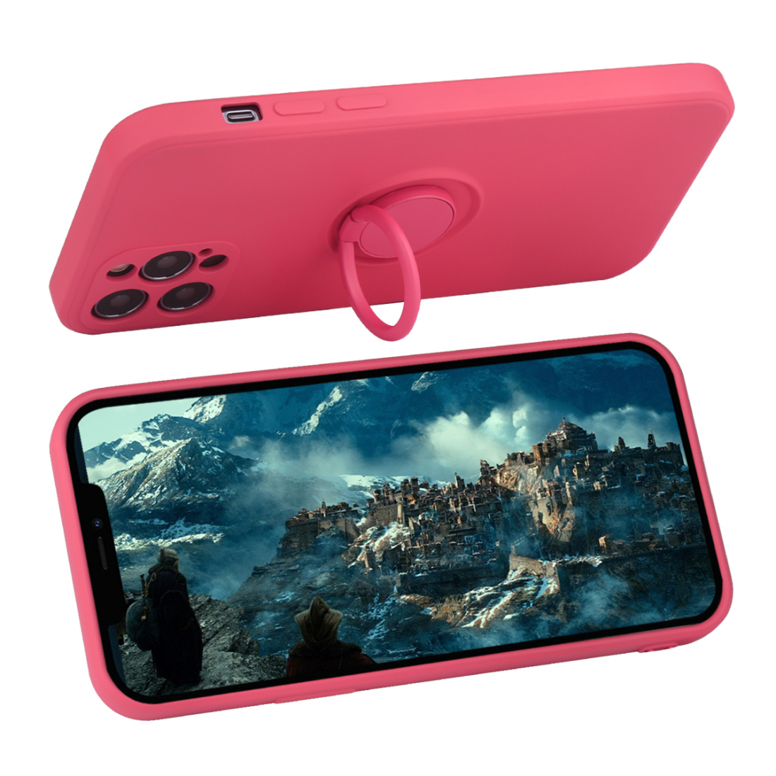 Coque Silicone Avec Anneau Magnetique