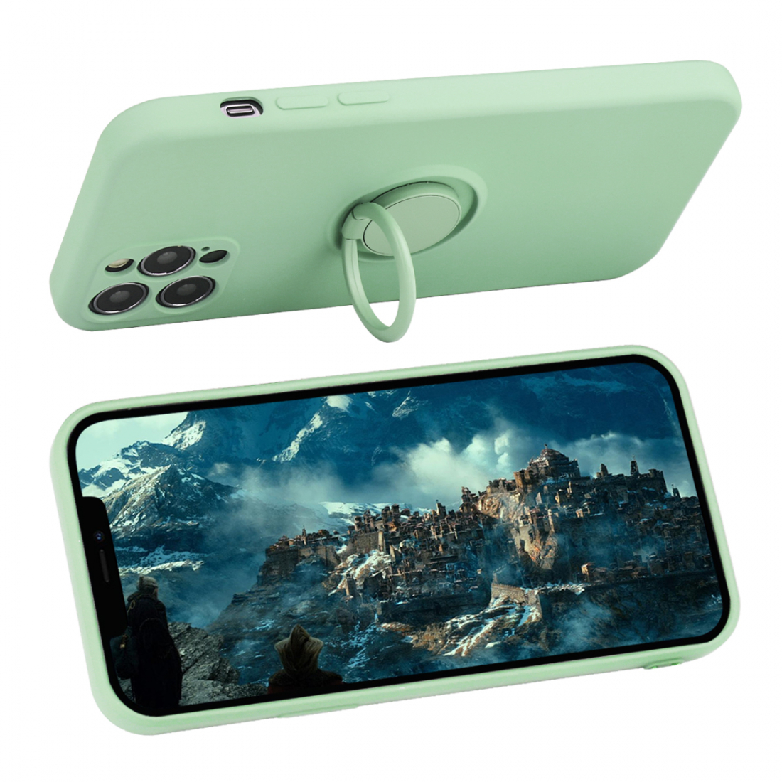 Coque Silicone Avec Anneau Magnetique