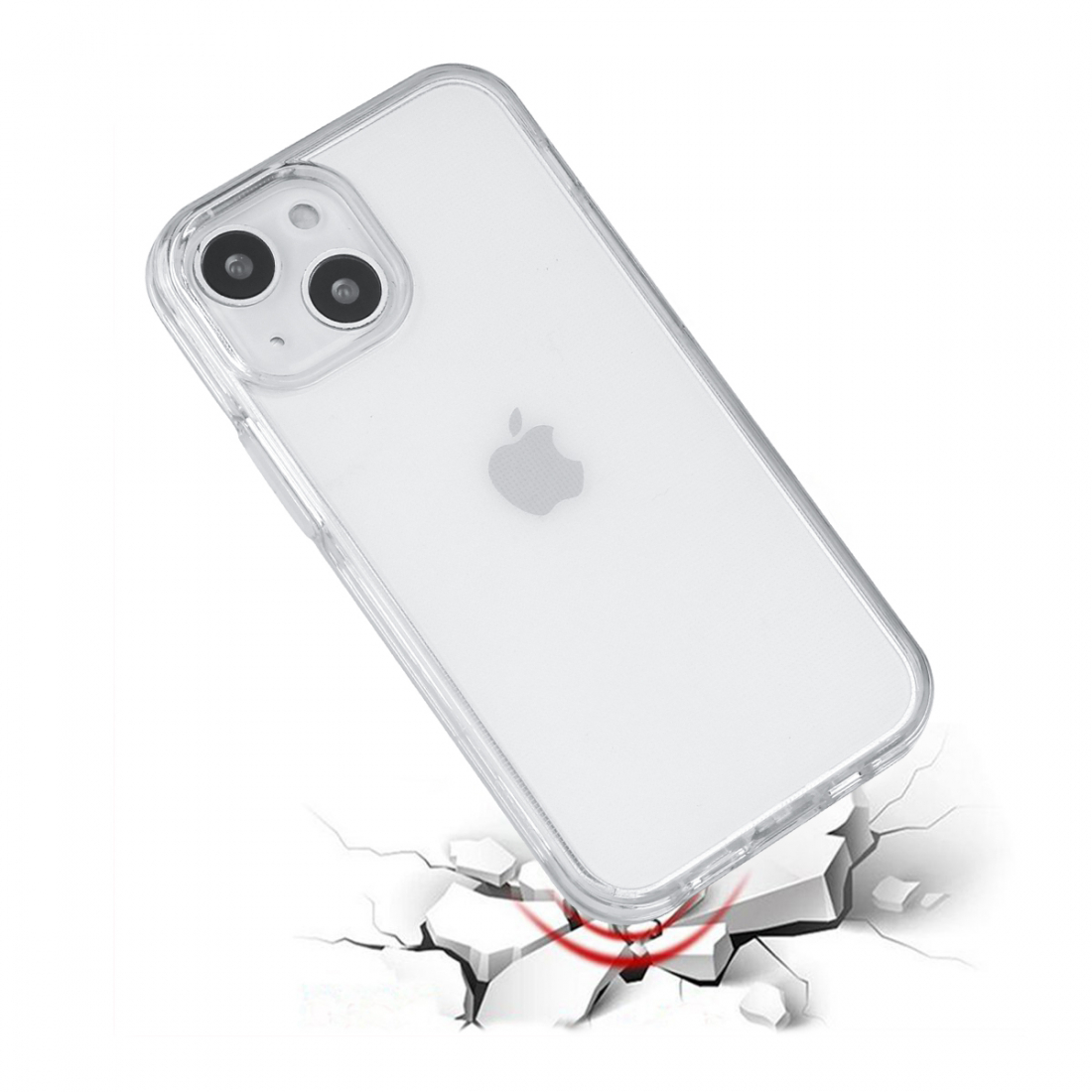 Coque Pour Iphone 13 - 2 En 1 (Contour Silicone Et Coque Pour En Dur)