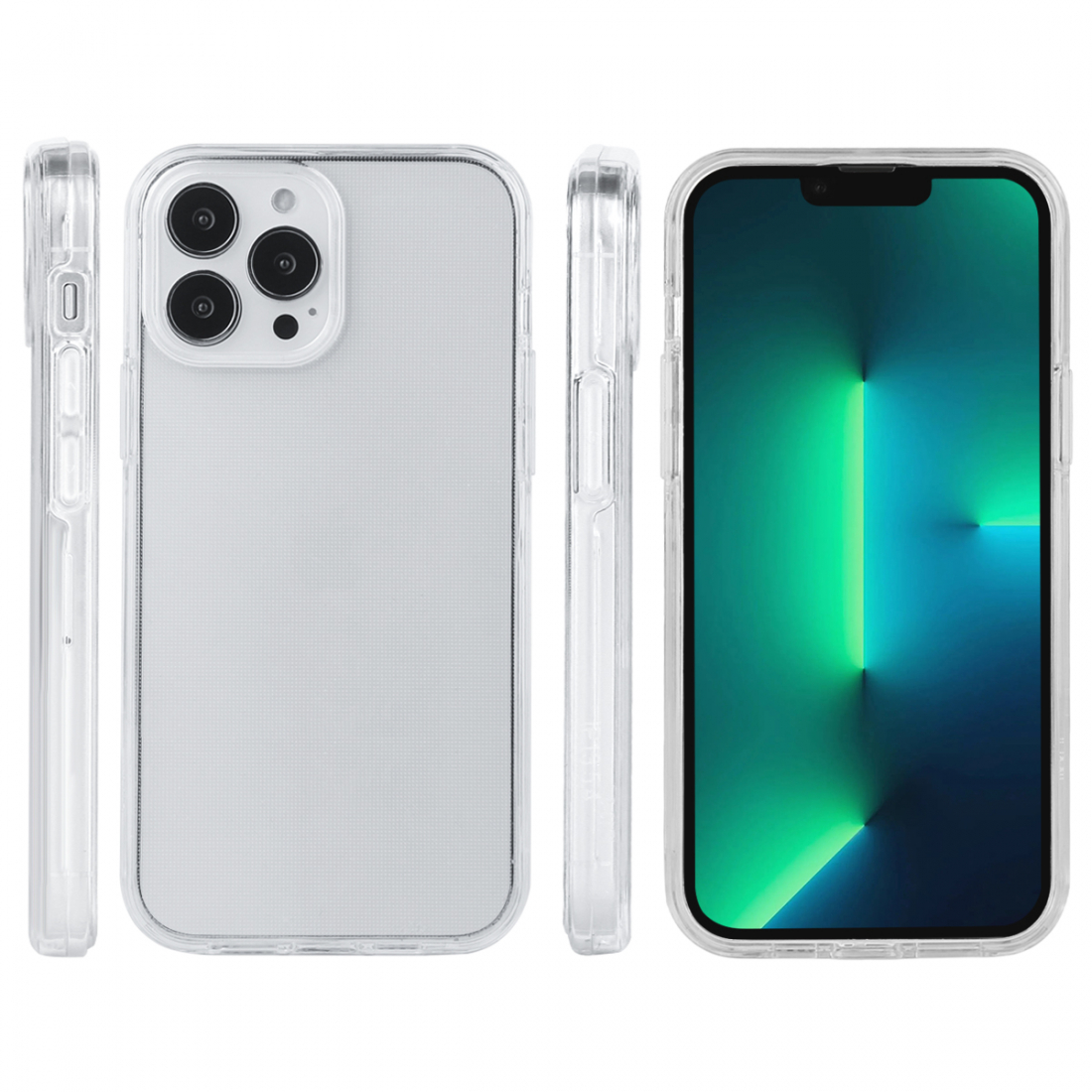 Coque Pour Iphone 13Pro - 2 En 1 (Contour Silicone Et Coque Pour En Dur)