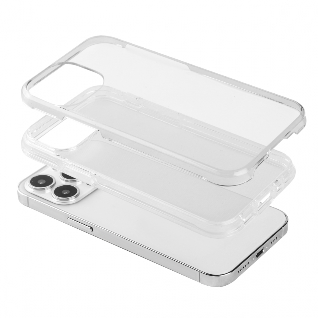Coque Pour Iphone 13Pro - 2 En 1 (Contour Silicone Et Coque Pour En Dur)