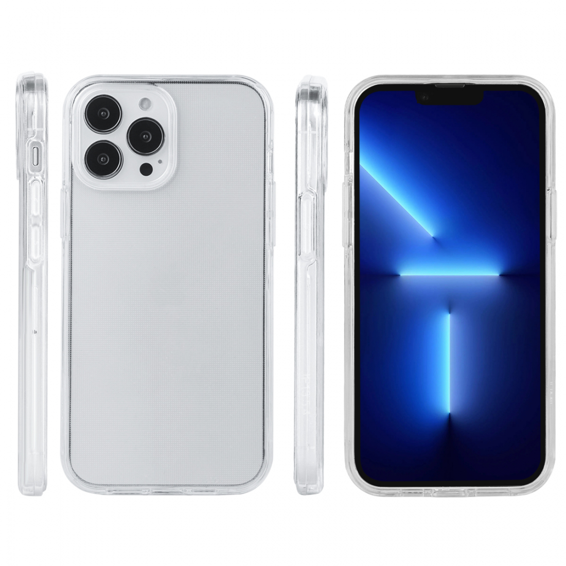 Coque Pour Iphone 13Pro Max- 2 En 1 (Contour Silicone Et Coque Pour En Dur)