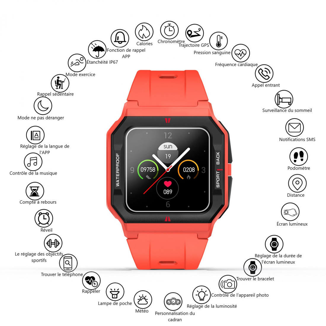 Montre Connectee Multifonctions