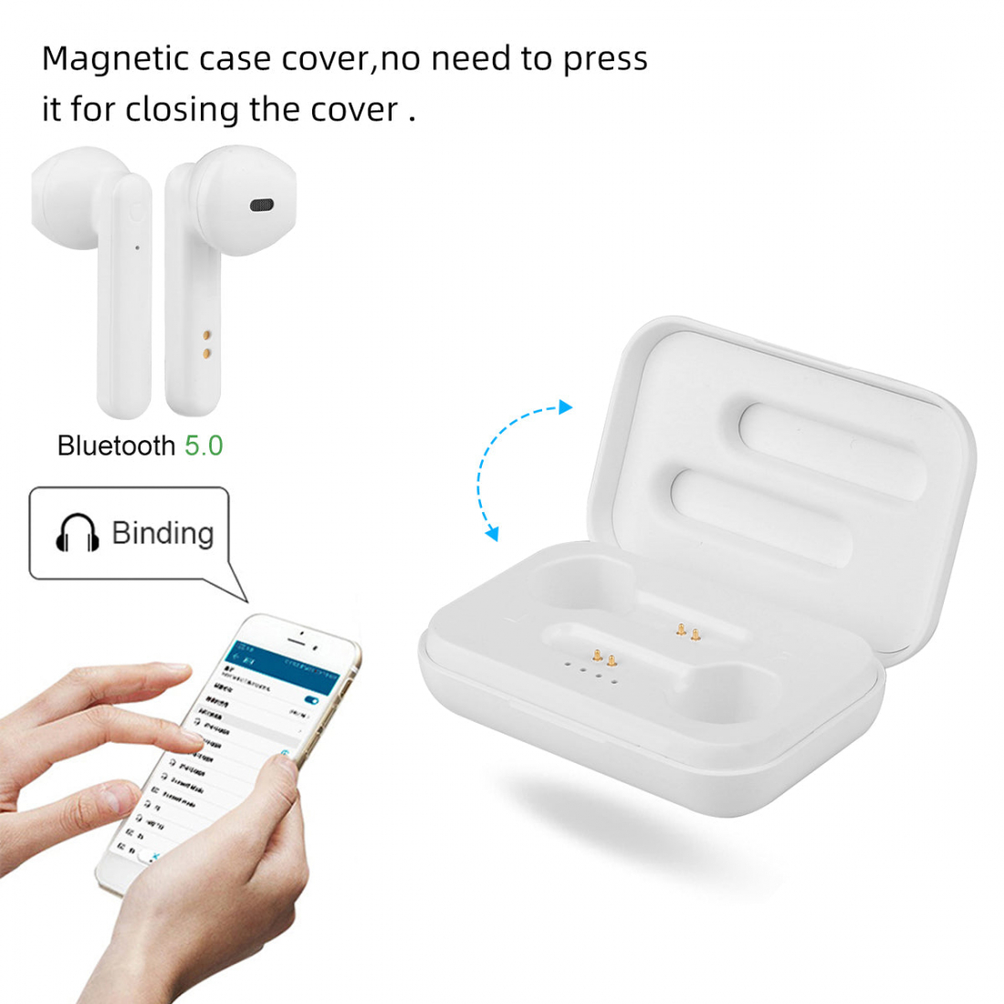 Bluetooth-Ohrhörer mit taktiler Technologie V5.0+EDR