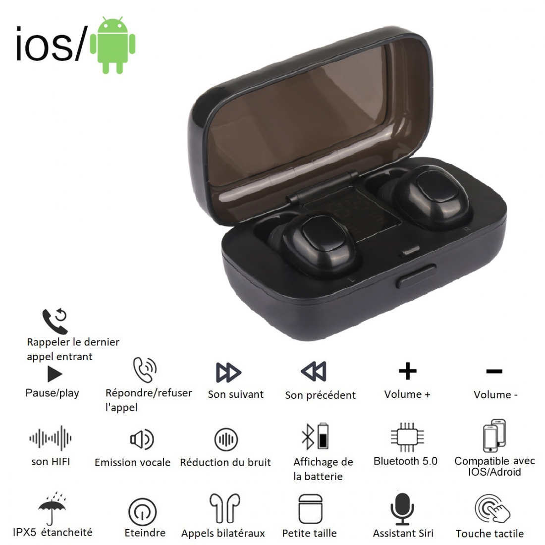 Ecouteurs Bluetooth Avec Reduction De Bruit