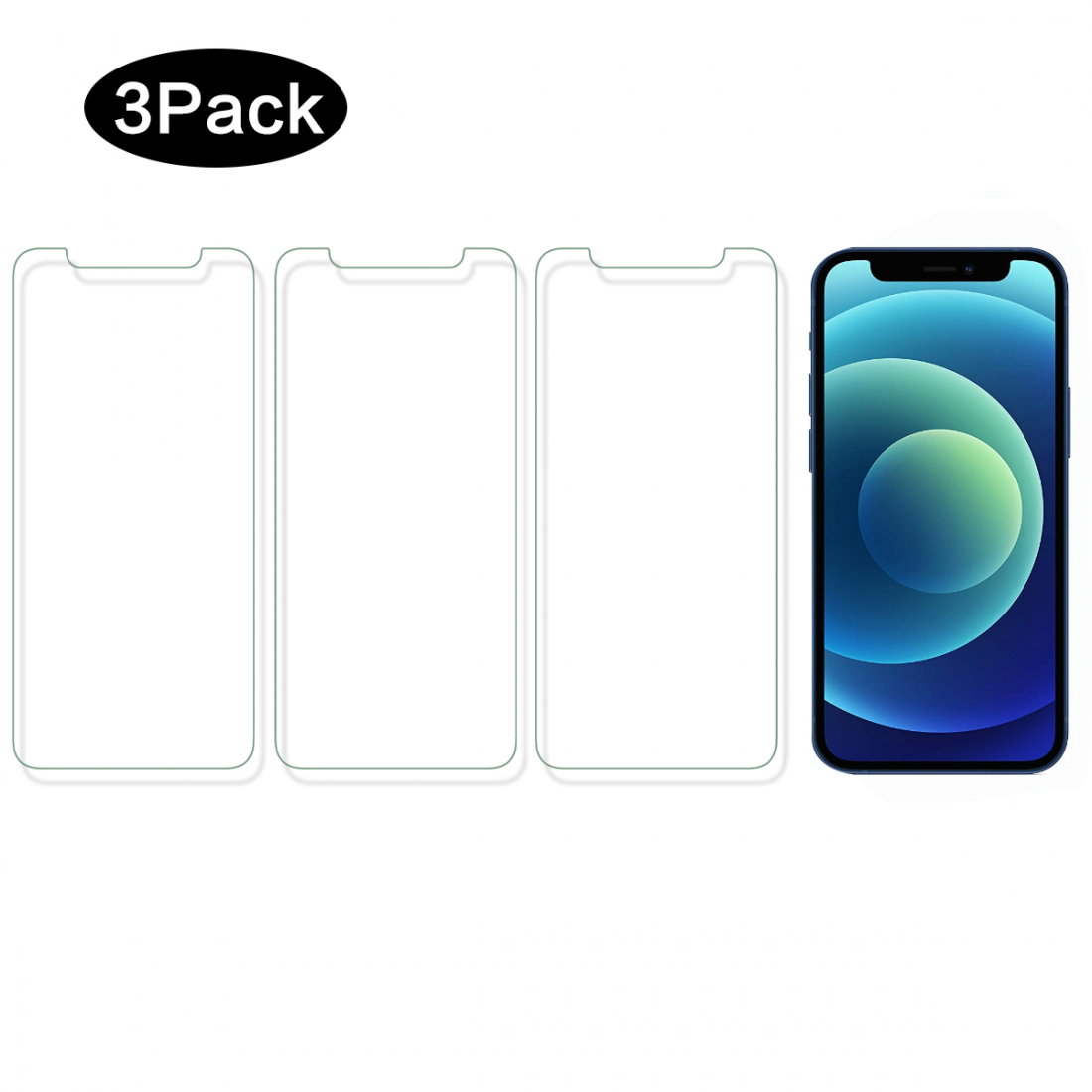 3er-Pack Displayschutzfolien aus gehärtetem Glas für iPhone 12 Mini