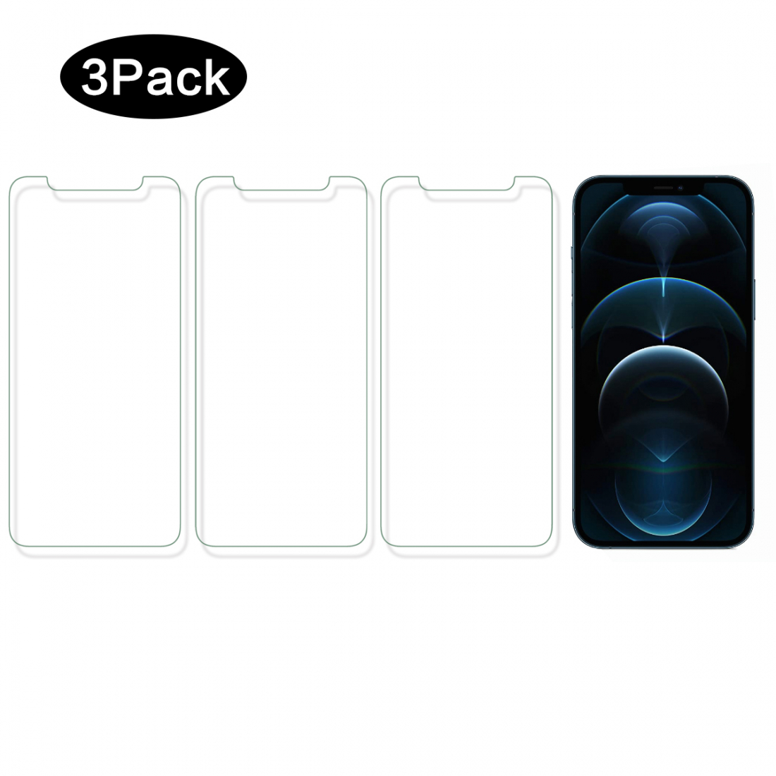 Pack De 3 Verres Trempes Pour Iphone Iphone 12/12Pro