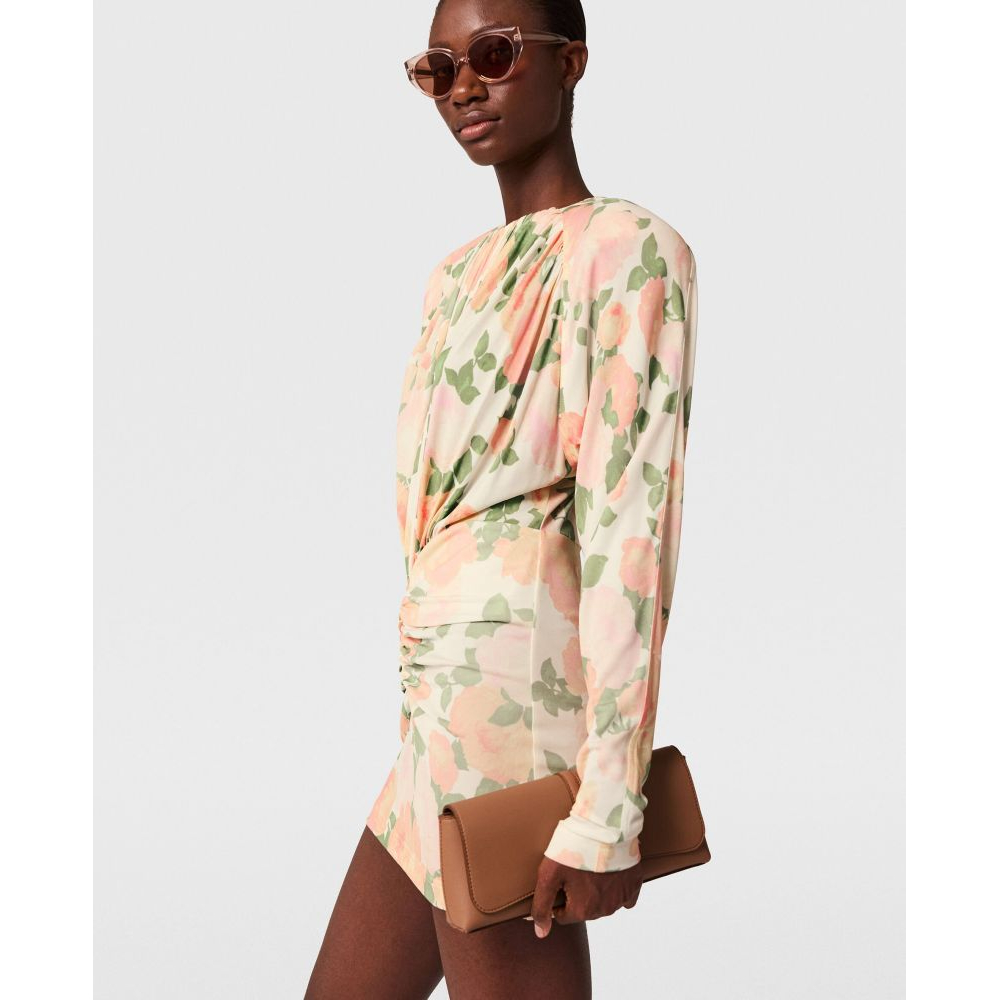 Robe à manches longues 'Peony Print' pour Femmes