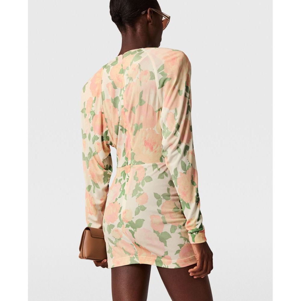 Robe à manches longues 'Peony Print' pour Femmes