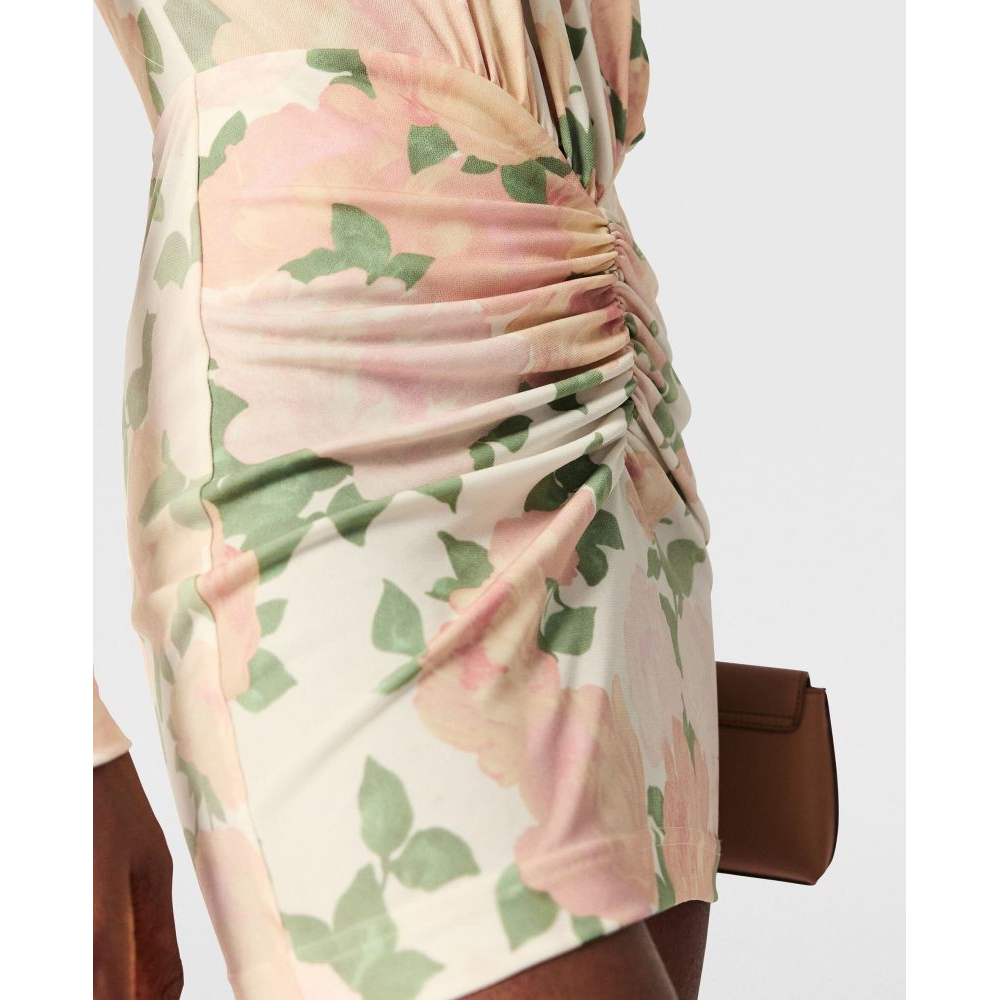 Robe à manches longues 'Peony Print' pour Femmes