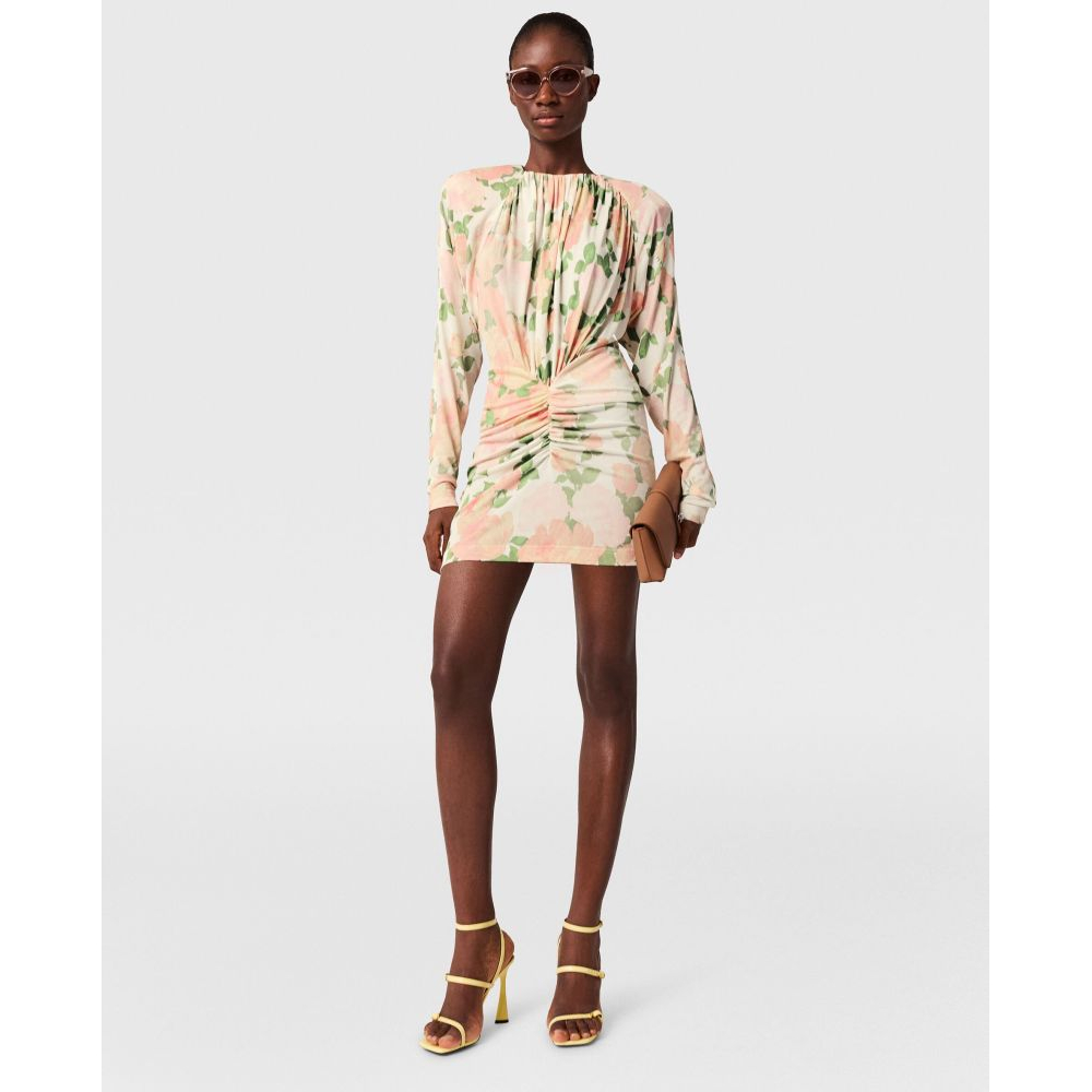 Robe à manches longues 'Peony Print' pour Femmes