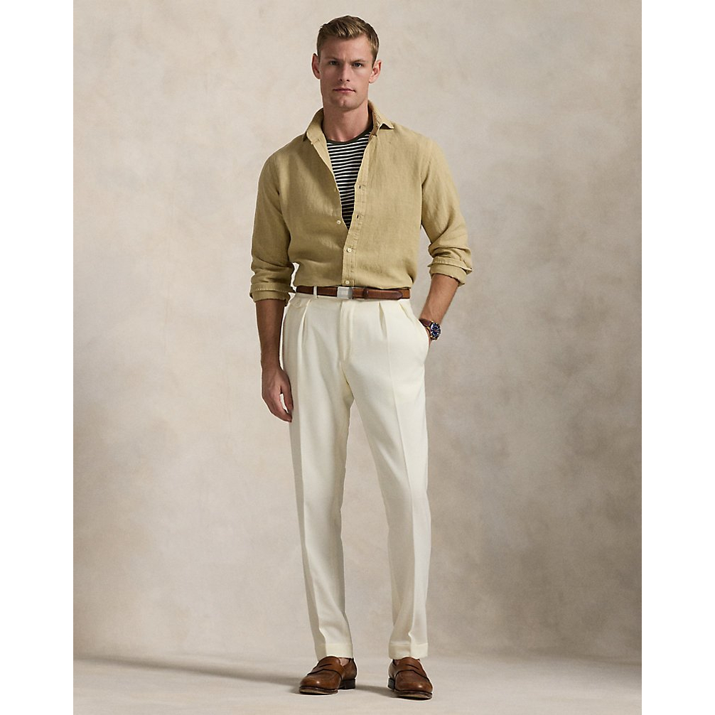 'Classic Fit Linen Shirt' pour Hommes