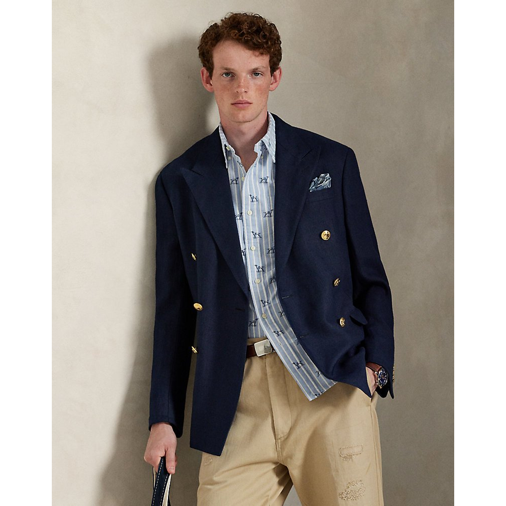 Men's 'Classic Fit Striped Dog-Print Shirt'