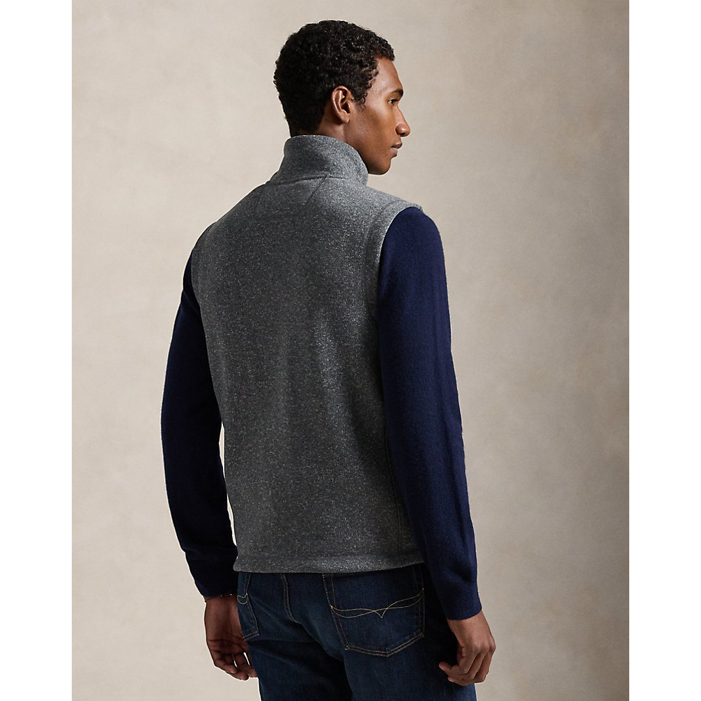 'Brushed Fleece Mockneck Vest' pour Hommes