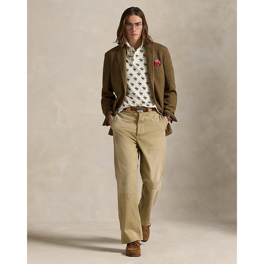 'Classic Fit Equestrian Mesh Polo Shirt' pour Hommes