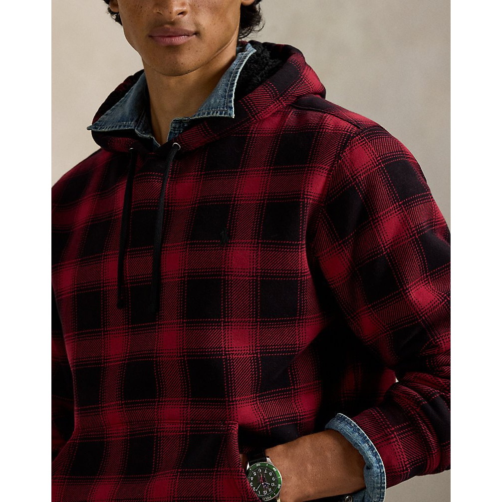 Men's 'Plaid Fleece Hoodie'