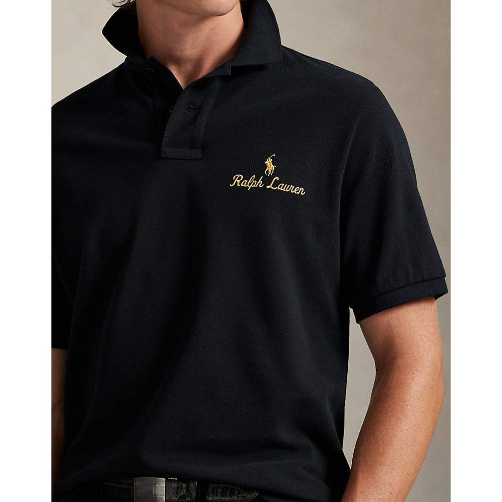 'Classic Fit Logo Mesh Polo Shirt' pour Hommes