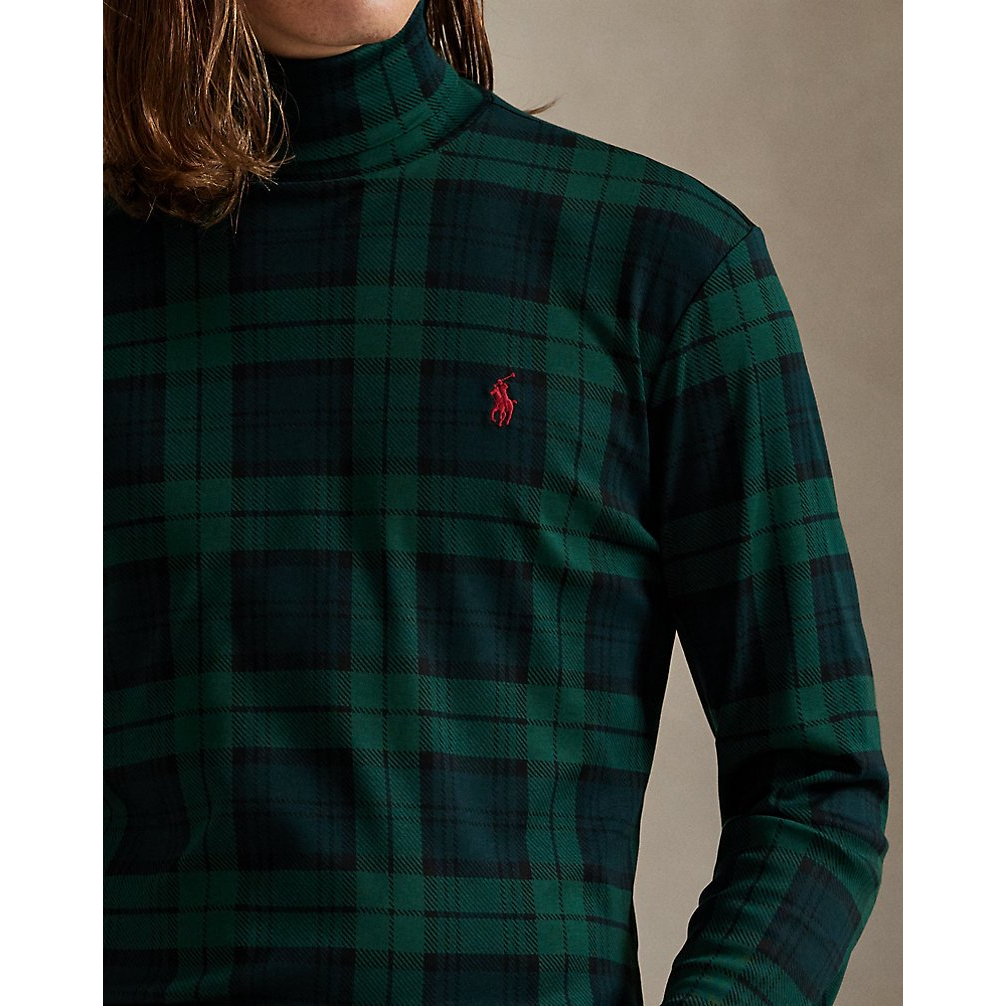 'Plaid Soft Cotton Turtleneck' pour Hommes
