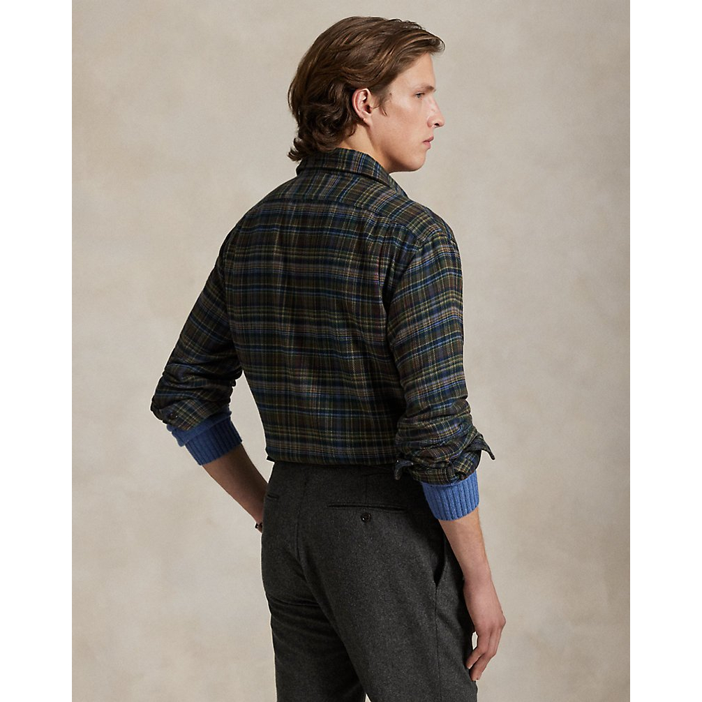 'Classic Fit Plaid Brushed Flannel Shirt' pour Hommes