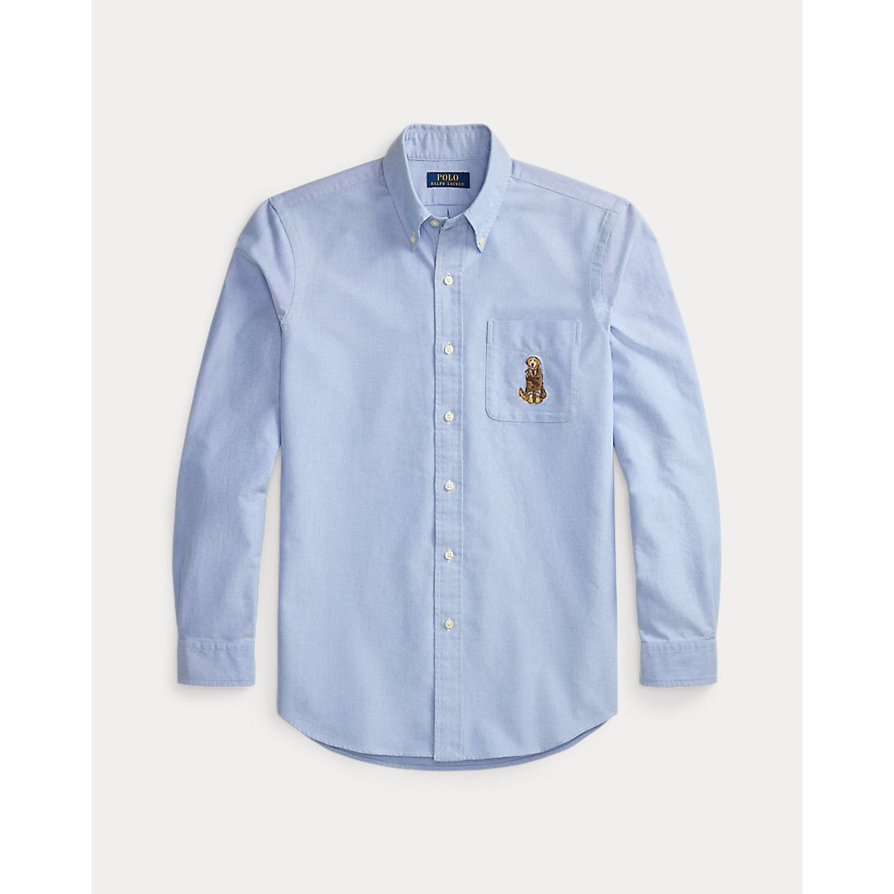 Men's 'Classic Fit Dog-Embroidered Oxford Shirt'