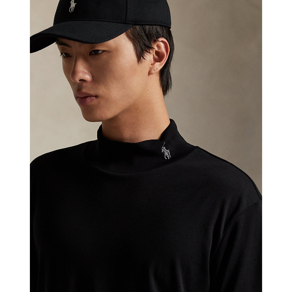 'Soft Cotton Mockneck Shirt' pour Hommes