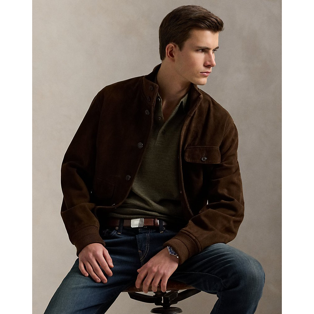 'Washable Wool Polo-Collar Sweater' pour Hommes