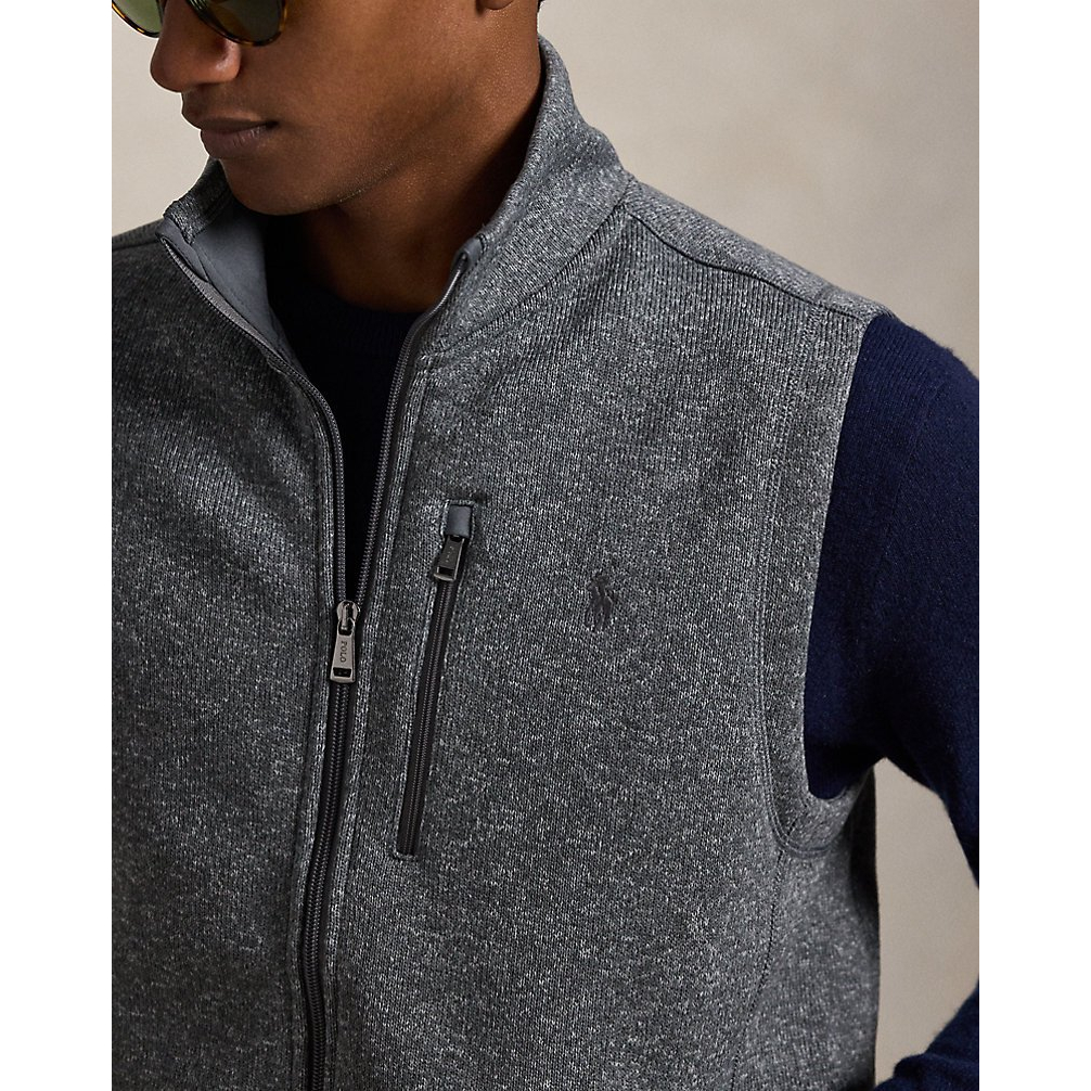 'Brushed Fleece Mockneck Vest' pour Hommes