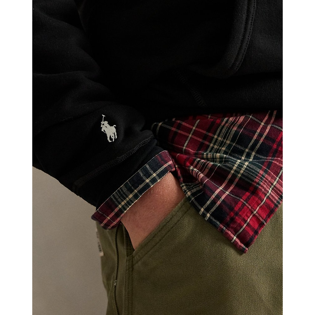 Men's 'The RL Fleece Plaid-Logo Hoodie'