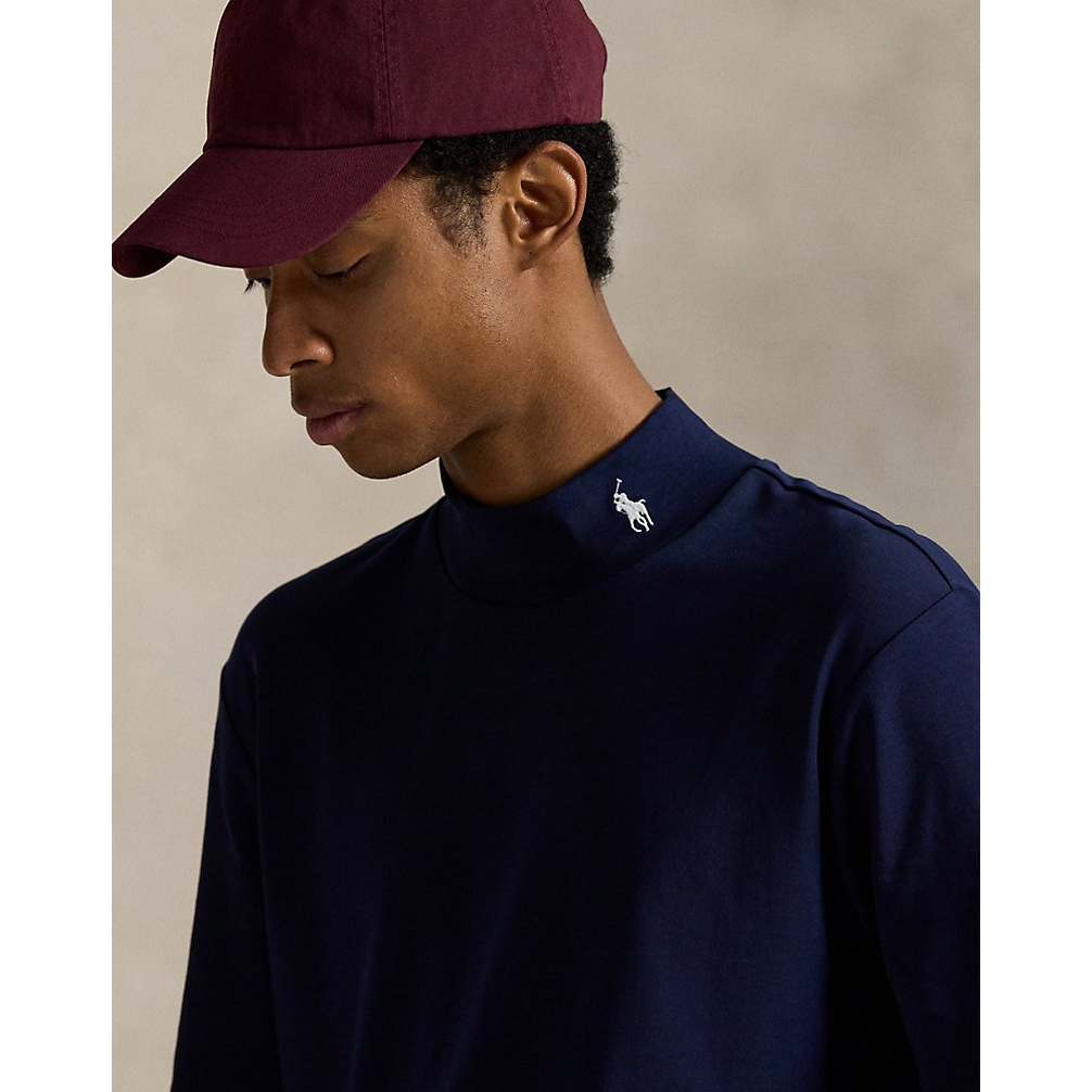 'Soft Cotton Mockneck Shirt' pour Hommes