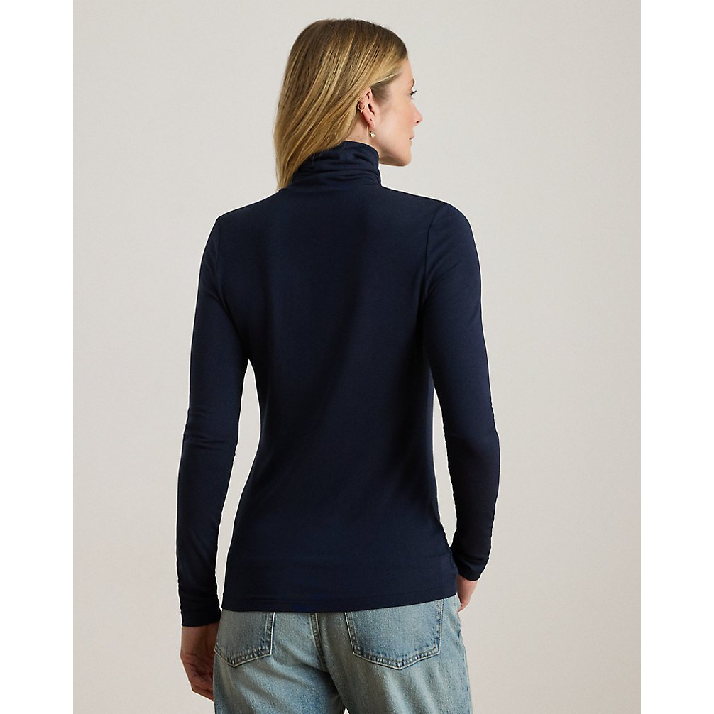 'Stretch Jersey Turtleneck' pour Femmes
