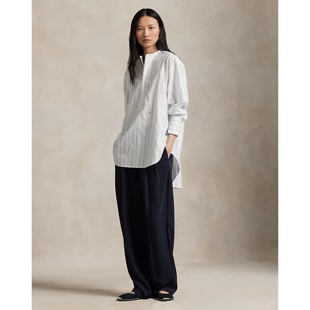 Women's 'Striped Cotton Dobby Top'