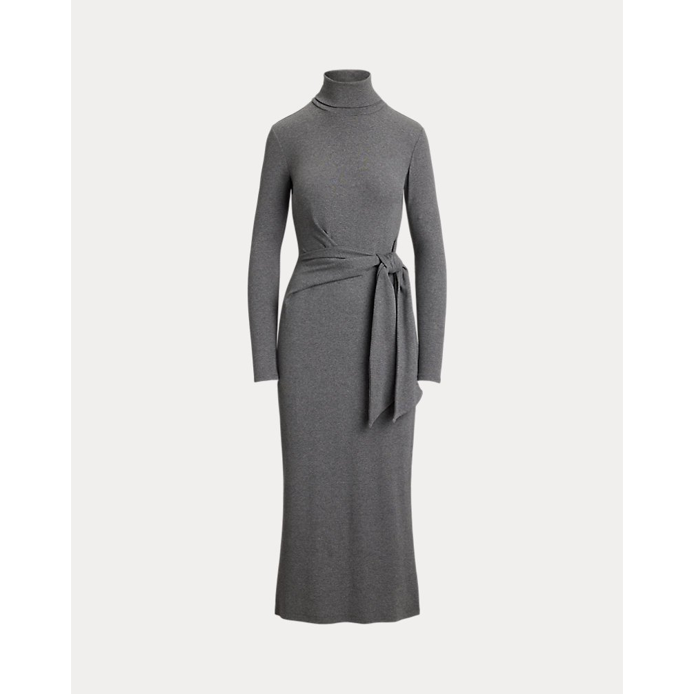 'Tie-Front Turtleneck Dress' pour Femmes