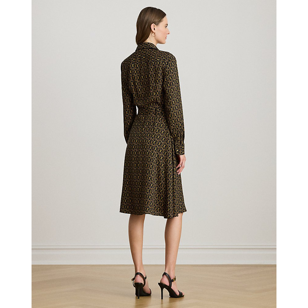 Women's 'Chain-Print Crepe Shirtdress'