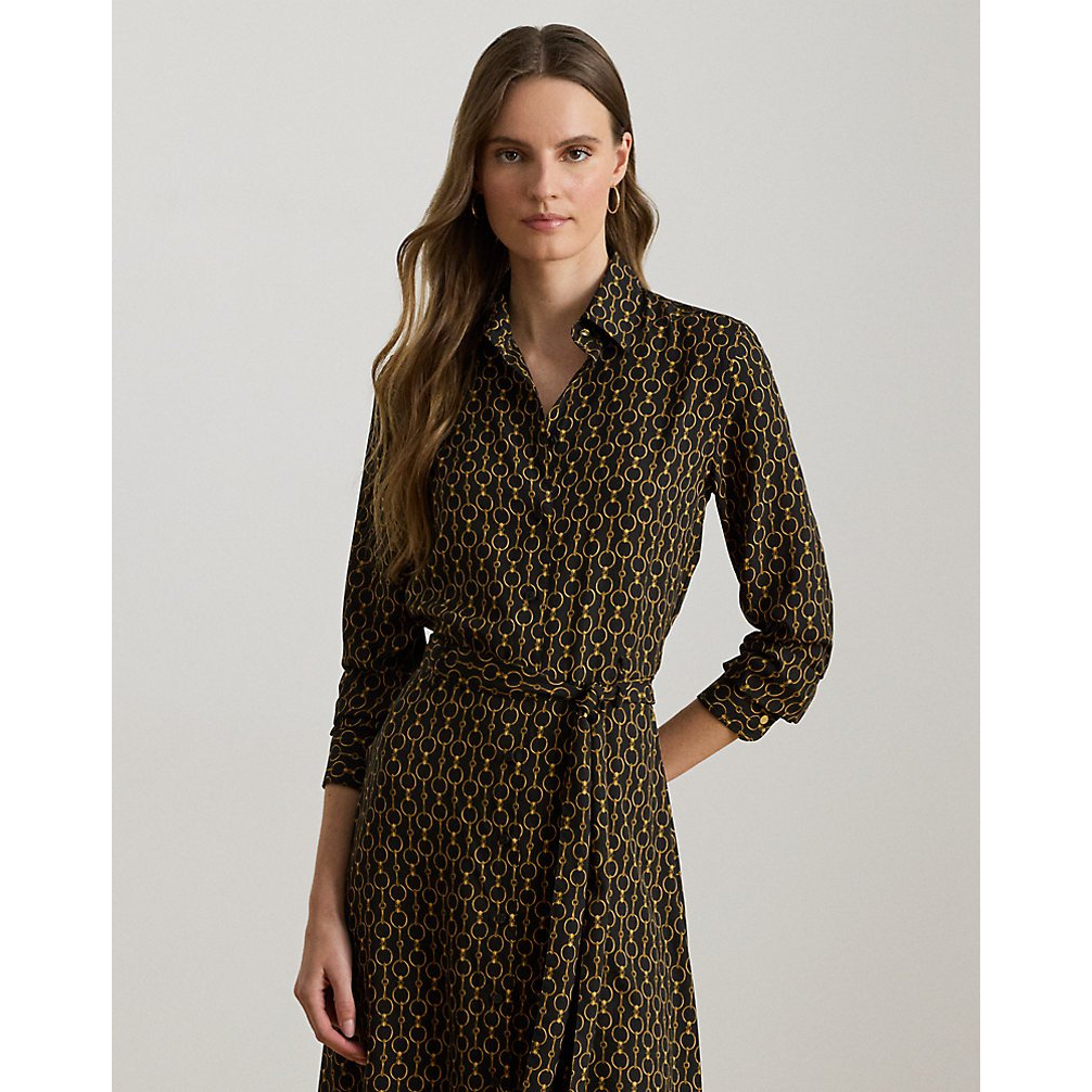Women's 'Chain-Print Crepe Shirtdress'