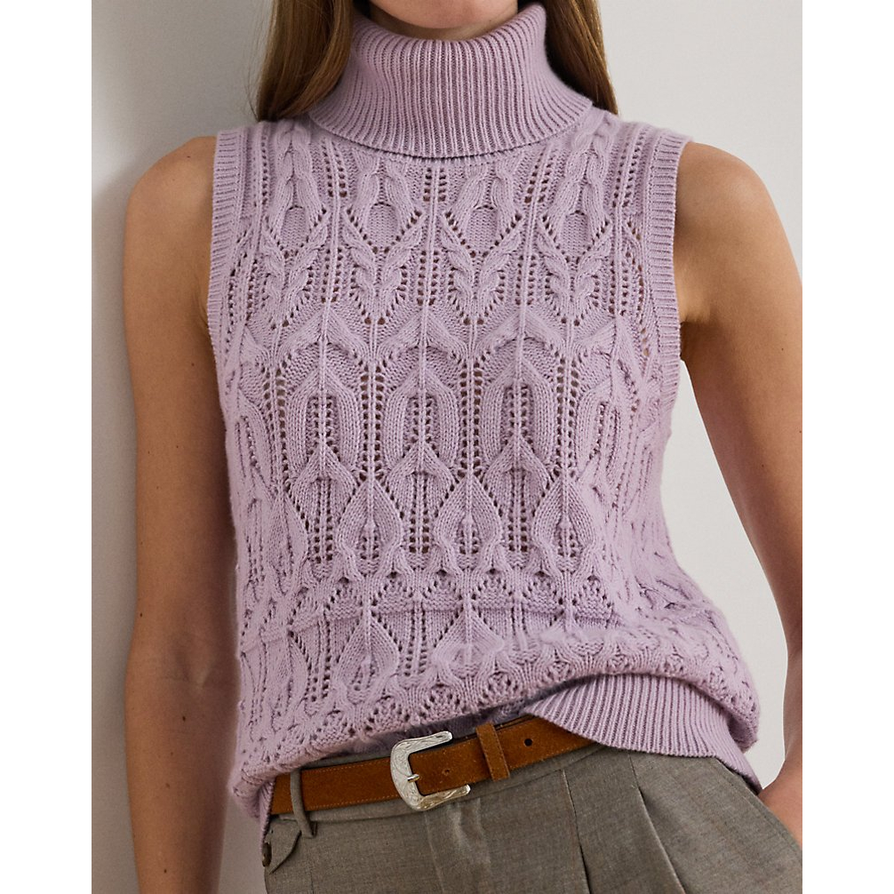 Women's 'Pointelle Turtleneck Sweater Tank Top'